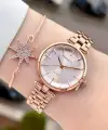 Rose Renk 35 Mm Kadın Kol Saati ve Bileklik