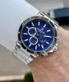 Kadranı Lacivert Kordonu Gümüş Renk İç Göstergeleri Aktif Erkek Kol Saati