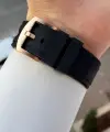 41 Mm Kasası Rose Kordonu Siyah Renk İç Göstergeleri Aktif Erkek Kol Saati