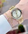 Gold Renk 33 Mm Kadın Kol Saati ve Bileklik