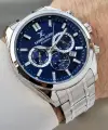Kadranı Lacivert Kordonu Gümüş Renk 43 Mm İç Göstergeleri Aktif Erkek Kol Saati