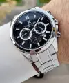 Kadranı Siyah Kordonu Gümüş Renk 43 Mm İç Göstergeleri Aktif Erkek Kol Saati