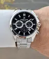 Kadranı Siyah Kordonu Gümüş Renk 43 Mm İç Göstergeleri Aktif Erkek Kol Saati