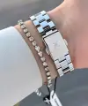 Gümüş Renk 33 Mm Kadın Kol Saati ve Bileklik
