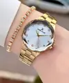 Kadranı Gümüş Kordonu Gold Renk 33 Mm Kadın Kol Saati ve Bileklik