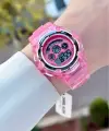 Pembe Renk Işıklı, Alarmlı, Kronometreli Hediye Paketli Kız Çocuk Kol Saati (5-18 Yaş)