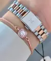 Rose Gümüş Renk 33 Mm Kadın Kol Saati ve Bileklik