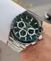 Kadranı Yeşil Kordonu Gümüş Renk İç Göstergeleri Aktif Erkek Kol Saati