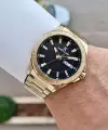 Kadranı Siyah Kordonu Gold Renk 43 Mm İç Göstergeleri Aktif Erkek Kol Saati