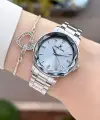 Gümüş Renk 34 Mm Kadın Kol Saati ve Bileklik