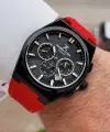 Kasası Siyah Kordonu Kırmızı Renk 44 Mm Göstergeleri Aktif Erkek Kol Saati