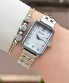 Gümüş Renk Kadın Kol Saati ve Bileklik