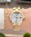 Gold Renk 32 mm Kadın Kol Saati ve Bileklik