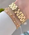 Gold Renk 32 mm Kadın Kol Saati ve Bileklik