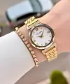 Gold Renk 30 Mm Kadın Kol Saati ve Hediye Bileklik