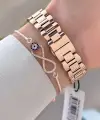 Rose Renk 30 Mm Kadın Kol Saati ve Bileklik