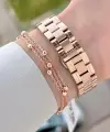 Rose Renk 32 mm Kadın Kol Saati ve Bileklik
