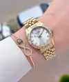 Gold Renk 30 mm Kadın Kol Saati ve Bileklik