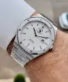 Gümüş Renk 41 mm Renk Atmaz Oksitlenmez Çelik Erkek Kol Saati