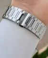 Gümüş Renk 41 mm Renk Atmaz Oksitlenmez Çelik Erkek Kol Saati
