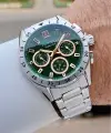 Kadranı Yeşil Kordonu Gümüş Renk 43 mm İç Göstergeleri Aktif Erkek Kol Saati