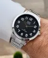 Kadranı Siyah Kordonu Gümüş Renk 40 mm Erkek Kol Saati