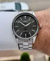 Kadranı Siyah Kordonu Gümüş Renk 40 mm Erkek Kol Saati
