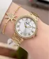 Gold Renk Kadın Kol Saati Bileklik