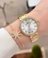 Gold Renk Kadın Kol Saati Bileklik