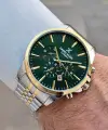 Kadranı Yeşil Kordonu Gold Gümüş Renk Göstergeleri Aktif Fonksiyonlu Hediye Paketli Erkek Kol Saati
