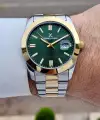 Kadranı Yeşil Kordonu Gold Gümüş Renk 5 ATM Hediye Paketli 42 mm Erkek Kol Saati