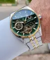 Kadranı Yeşil Kordonu Gold Gümüş Renk Otomatik 43 mm İç Göstergeleri Aktif Erkek Kol Saati
