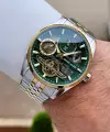 Kadranı Yeşil Kordonu Gold Gümüş Renk Otomatik 43 mm İç Göstergeleri Aktif Erkek Kol Saati
