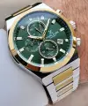 Kadranı Yeşil Kordonu Gold Gümüş Renk 43 mm İç Göstergeleri Aktif Erkek Kol Saati