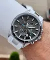 Kasası Gümüş Kordonu Beyaz Renk 46 mm İç Göstergeleri Aktif Erkek Kol Saati