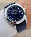 Kasası Gümüş Kordonu Lacivert Renk 42 mm Takvimli Erkek Kol Saati