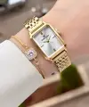 Gold Renk Kadın Kol Saati ve Hediye Bileklik