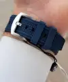 Kasası Gümüş Kordonu Lacivert Renk 44 mm İç Göstergeleri Aktif Erkek Kol Saati