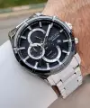 Kadranı Siyah Kordonu Gümüş Renk 43 Mm İç Göstergeleri Aktif Erkek Kol Saati