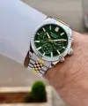 Kadranı Yeşil Kordonu Gold Gümüş Renk 40 Mm İç Göstergeleri Aktif Erkek Kol Saati