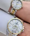 Gold Gümüş Renk Sevgili Çift Kol Saati STISTE2