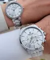 Gümüş Renk Sevgili Çift Kol Saati STISTE3