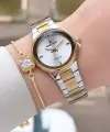 Gold Gümüş Renk 30 mm Hediye Paketli Kadın Kol Saati ve Hediye Bileklik