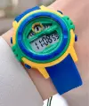 Sarı Yeşil Mavi Renk 8 Farklı Işıklı Hediye Paketli 5 ATM Çocuk Kol Saati
