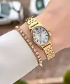 Gold Renk Rakamlı Kadın Kol Saati ve Bileklik