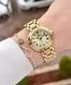 Gold Renk 30,5 mm Hediye Paketli Kadın Kol Saati ve Bileklik
