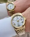 Gold Renk Hediye Paketli Sevgili Çift Kol Saati STISTE20