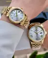 Gold Renk Hediye Paketli Sevgili Çift Kol Saati STISTE20