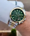 Gold Gümüş Yeşil Renk 42 mm Hediye Paketli İç Göstergeleri Aktif Erkek Kol Saati