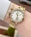 Gold Renk Kadın Kol Saati ve Bileklik